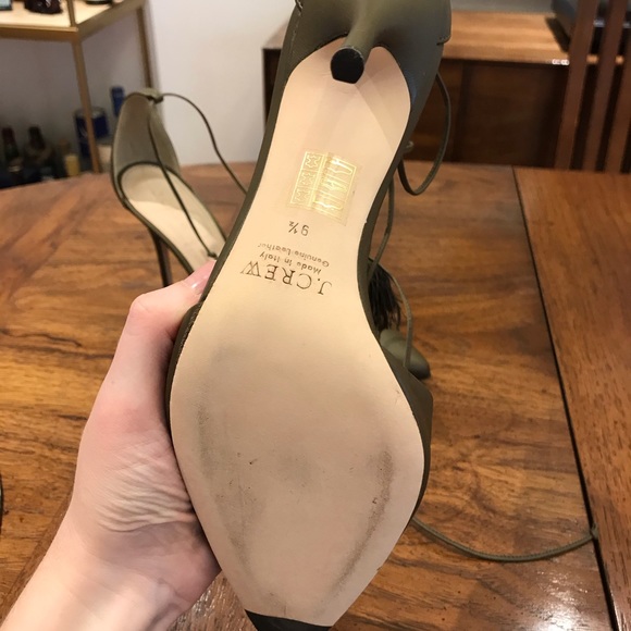 Brand new, never worn JCrew ankle tie heels - Picture 2 of 3